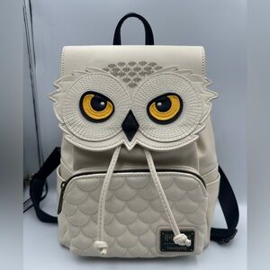 Loungefly Harry Potter Hedwig Cream And Black Faux Leather Mini Backpack